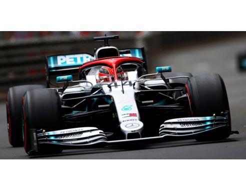 Spark Model S18460 MERCEDES F1 W10 L.HAMILTON 2019 N.44 WINNER MONACO GP 1:18 Modellino