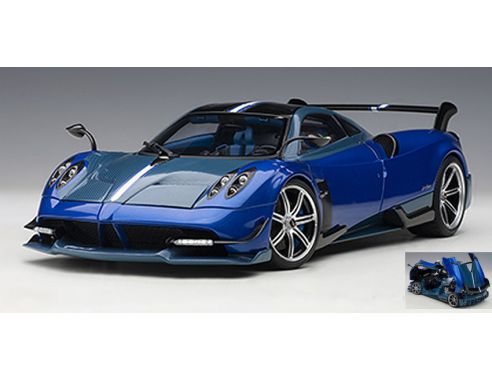 AUTOART AA78277 PAGANI HUAYRA BC 2016 BLEU FRANCIA/CARBON 1:18 Modellino