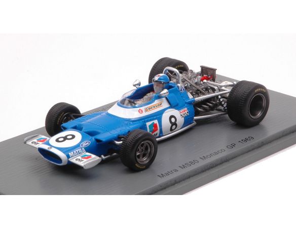 Spark Model S7188 MATRA MS80 JEAN-PIERRE BELTOISE 1969 N.8 MONACO GP 1:43 Modellino