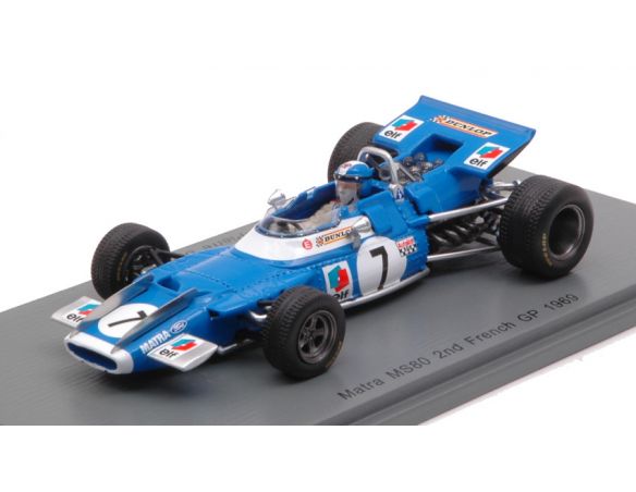 Spark Model S7193 MATRA MS80 JEAN-PIERRE BELTOISE 1969 N.7 2nd FRENCH GP 1:43 Modellino