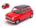 Welly WE22496R MINI COOPER 1300 RED W/BLACK ROOF 1:24 Modellino