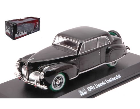 Greenlight GREEN86507GR LINCOLN CONTINENTAL THE GODFATHER 1972 BLACK GREEN WHEELS 1:43 Modellino