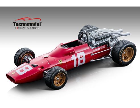 Tecnomodel TMD18120A FERRARI 312 F1-67 N.18 MONACO GP 1967 LORENZO BANDINI 1:18 Modellino