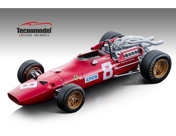 Tecnomodel TMD18120B FERRARI 312 F1-67 N.8 GERMAN GP 1967 CHRIS AMON 1:18 Modellino