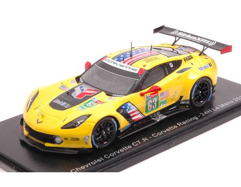 Spark Model S7928 CHEVROLET CORVETTE C7 R N.63 LM 2019 MAGNUSSEN-GARCIA-ROCKENFELLER 1:43 Modellino