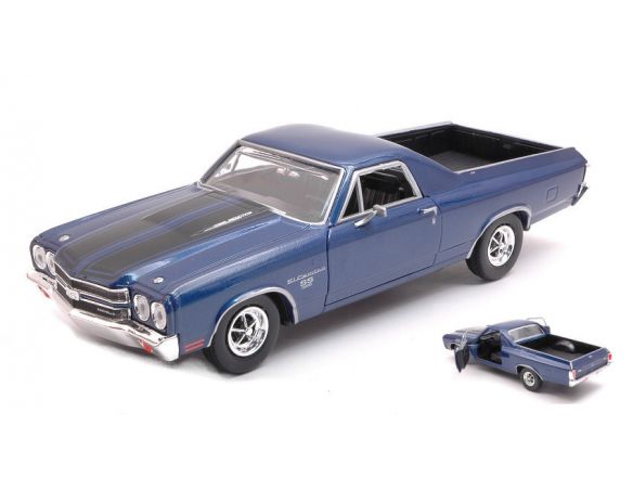 Motormax MTM79347B CHEVROLET EL CAMINO SS 396 1970 METALLIC BLUE 1:24 Modellino