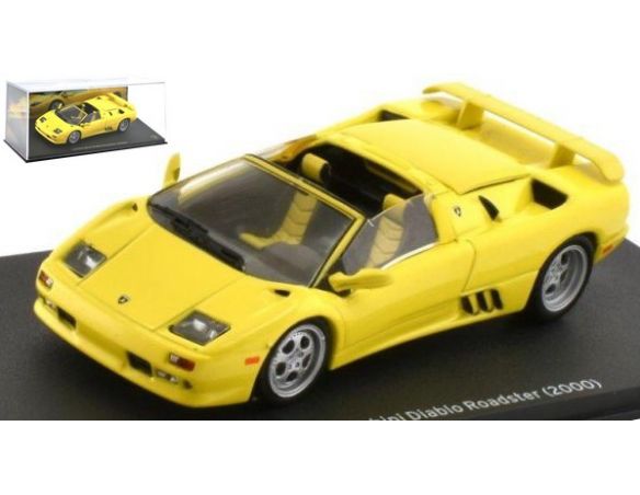 Hot Wheels JT10 LAMBORGHINI DIABLO ROADSTER 2000 YELLOW 1:43 Modellino
