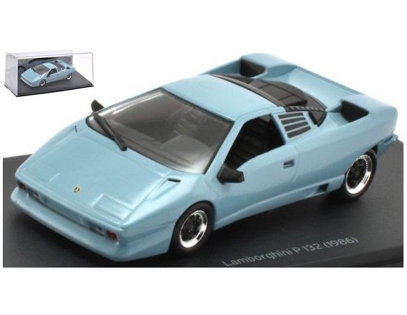 EDITORIA JT65 LAMBORGHINI P 132 1986 LIGHT BLUE 1:43 Modellino