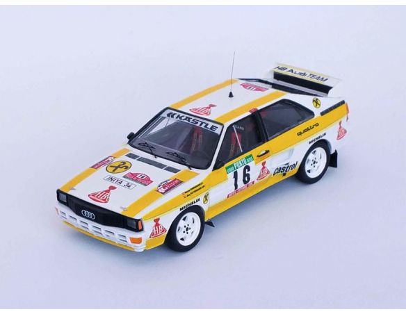 Trofeu TFRRAL91 AUDI QUATTRO N.16 5th RALLY OF PORTUGAL 1985 GRISSMANN-PATTERMANN 1:43 Modellino