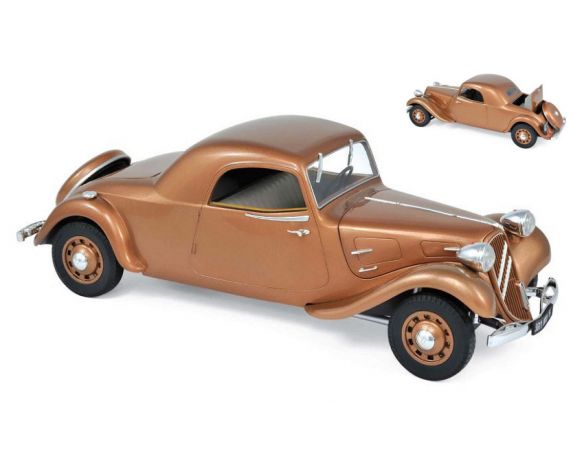 Norev NV181441 CITROEN TRACTION AVANT 11 B COUPE 1938 BROWN 1:18 Modellino