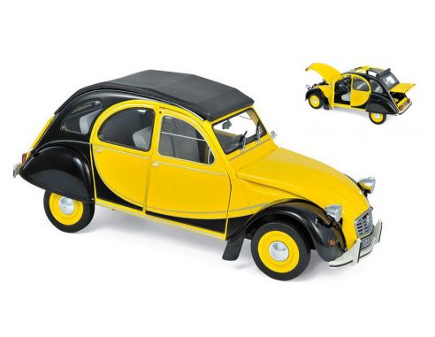Norev NV181493 CITROEN 2CV CHARLESTON 1982 HELIOS YELLOW & BLACK 1:18 Modellino