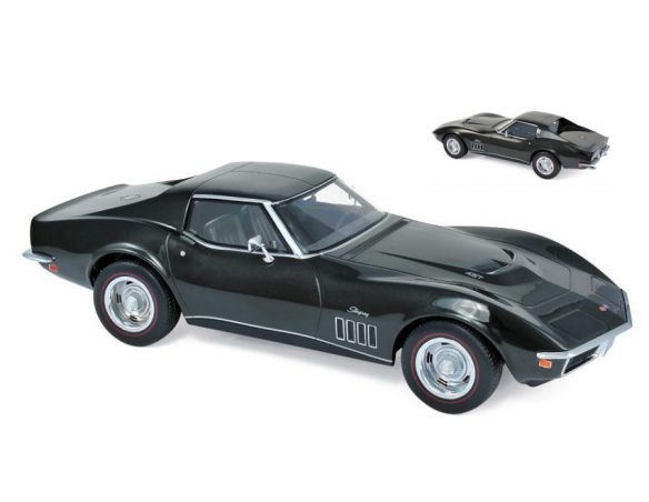 Norev NV189030 CHEVROLET CORVETTE 1969 GREEN METALLIC 1:18 Modellino