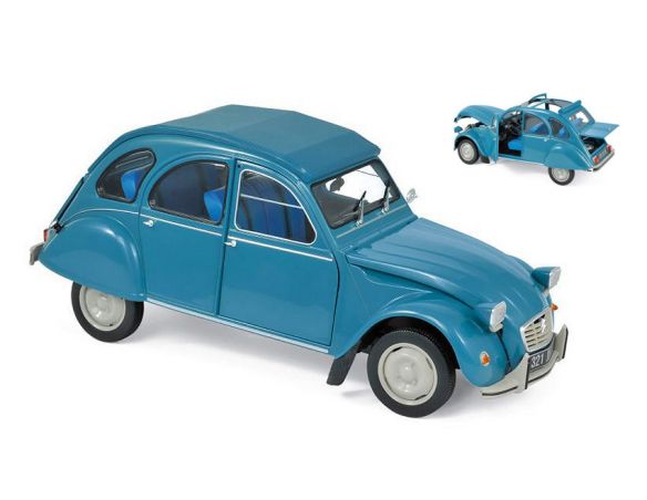 Norev NV181492 CITROEN 2CV 6 CLUB 1982 LAGUNE BLUE 1:18 Modellino