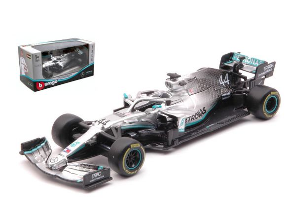 BBURAGO BU38036H MERCEDES F1 W10 LEWIS HAMILTON 2019 N.44 1:43 Modellino