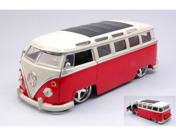 JADA TOYS JADA99026 VW BUS 1962 RED/WHITE 1:24 Modellino