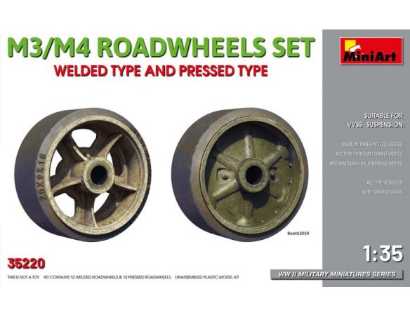 Miniart MIN35220 M3/M4 ROADWHEELS SET KIT 1:35 Modellino