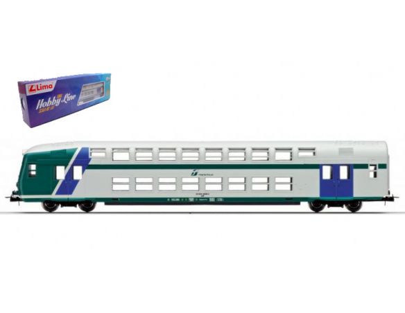 Heller HL4102 CARROZZA PILOTA DOPPIO PIANO FS TRENITALIA SCALA H0 1:87 Modellino