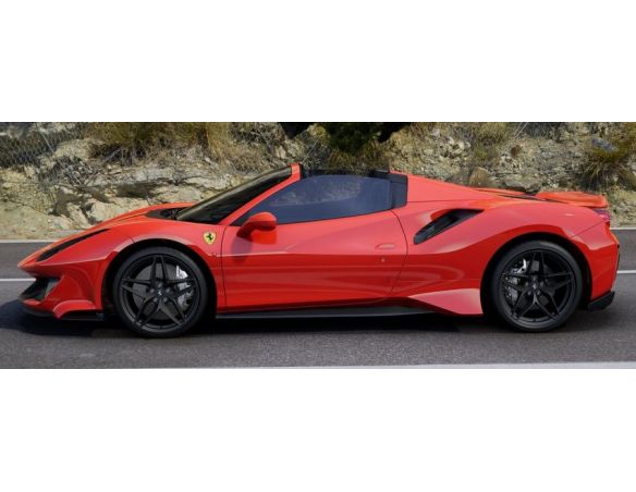 Looksmart LS496HTD FERRARI 488 PISTA SPIDER HARD TOP ROSSO SCUDERIA/NERO DAYTONA 1:43 Modellino