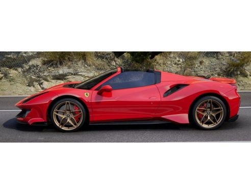 Looksmart LS496HTE FERRARI 488 PISTA SPIDER HARD TOP ROSSO F1 2007/GOLD 1:43 Modellino