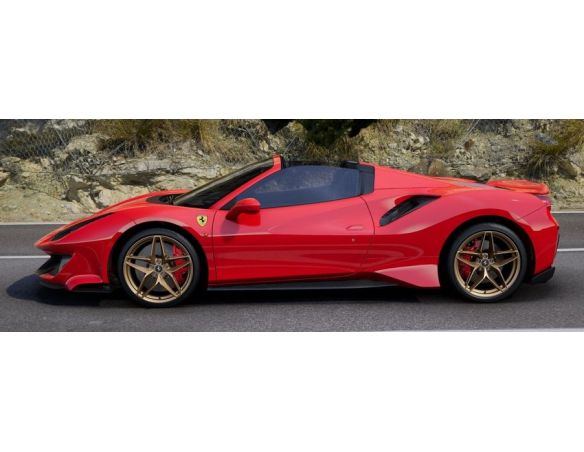 Looksmart LS496HTE FERRARI 488 PISTA SPIDER HARD TOP ROSSO F1 2007/GOLD 1:43 Modellino