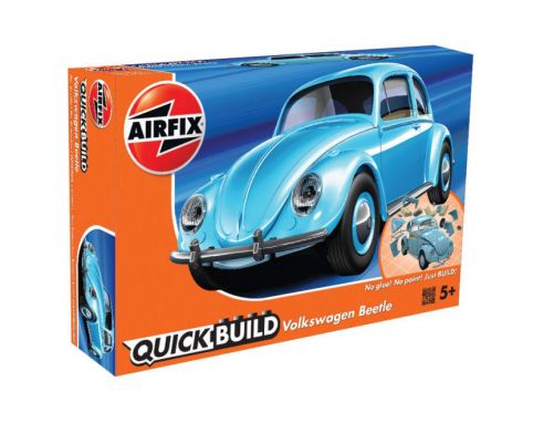AIRFIX J6015 QUICK BUILD VW BEETLE LIGHT BLUE Modellino