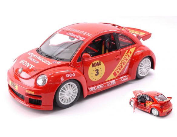 BBURAGO BU3329 VW NEW BEETLE CUP N.3 ADAC 1:18 Modellino