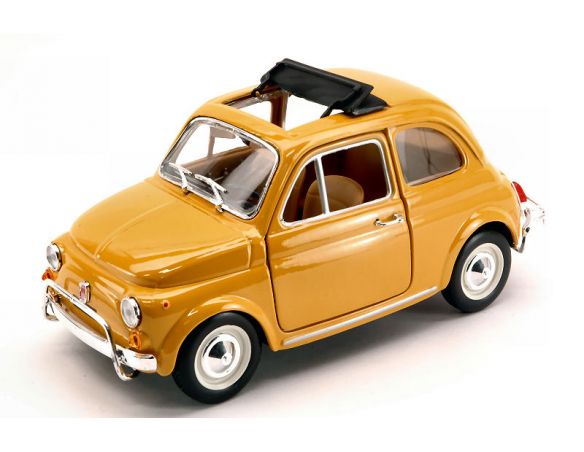 BBURAGO BU22099Y FIAT 500 L 1968 YELLOW 1:24 Modellino