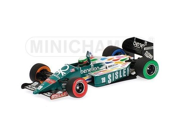 Minichamps PM400860019 BENETTON T.FABI 1986 N.19 USA GP 1:43 Modellino