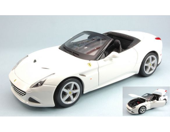 BBURAGO BU16007W FERRARI CALIFORNIA T (OPEN TOP) 2014 WHITE 1:18 Modellino