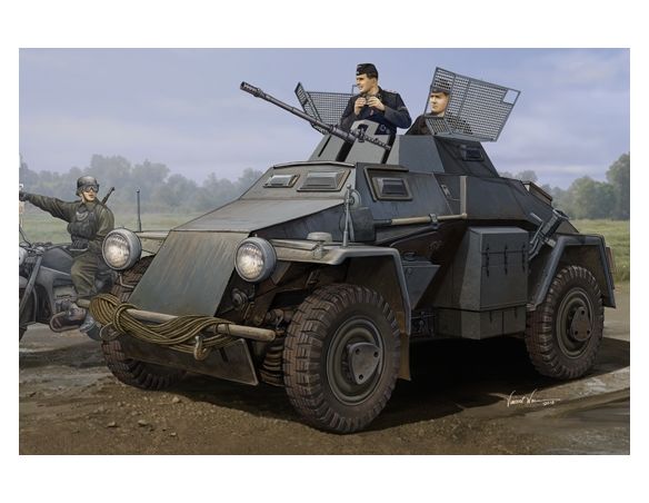 HOBBY BOSS HBB83816 GERMAN SD.KFZ.222 LEICHTER PANZERSPAHWAGEN 3rd SERIES KIT 1:35 Modellino