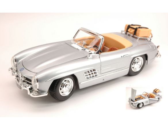 BBURAGO BU12049S MERCEDES 300 SL TOURING 1957 SILVER 1:18 Modellino