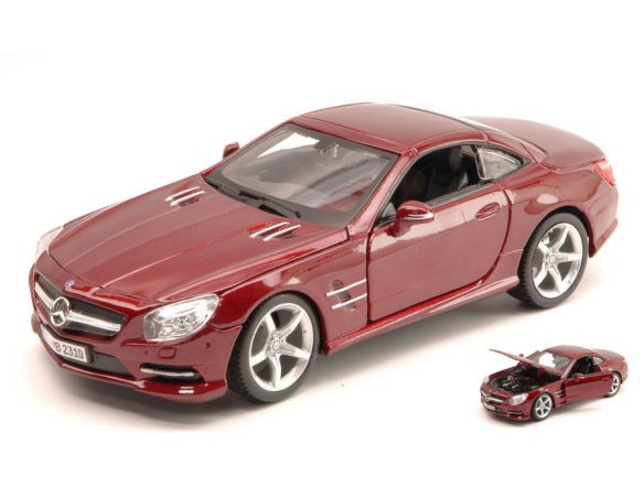 BBURAGO BU21067R MERCEDES SL 500 (R231) 2012 AMARANT METALLIC 1:24 Modellino