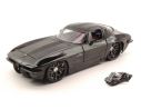 JADA TOYS JADA96808BK CHEVY CORVETTE STINGRAY 1963 BLACK W/BLACK WHEELS 1:24 Modellino