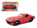 JADA TOYS JADA96808R CHEVY CORVETTE STINGRAY 1963 RED W/BLACK WHEELS 1:24 Modellino