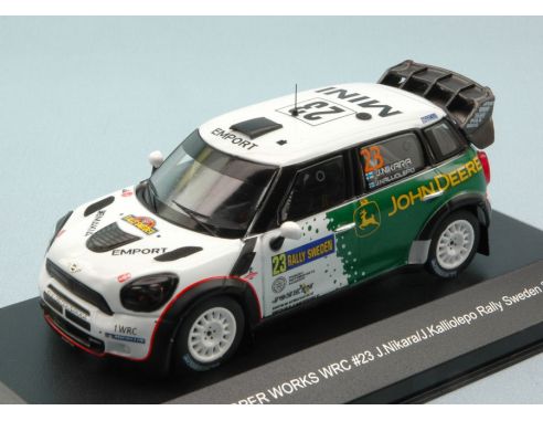 WHITEBOX WBR015 MINI JOHN COOPER WORKS N.23 25th SWEDEN 2013 J.NIKARA-J.KALLIOLEPO 1:43 Modellino