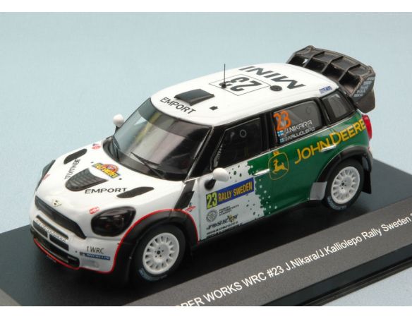 WHITEBOX WBR015 MINI JOHN COOPER WORKS N.23 25th SWEDEN 2013 J.NIKARA-J.KALLIOLEPO 1:43 Modellino