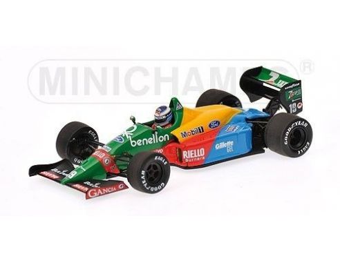 Minichamps PM400890219 BENETTON M.HAKKINEN 1990 SILVERSTONE GP 1:43 Modellino