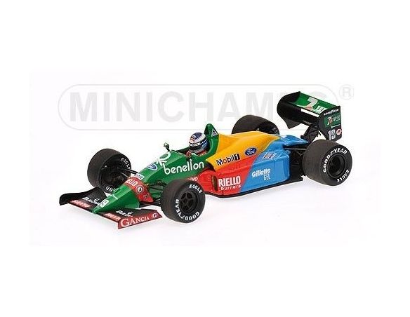 Minichamps PM400890219 BENETTON M.HAKKINEN 1990 SILVERSTONE GP 1:43 Modellino