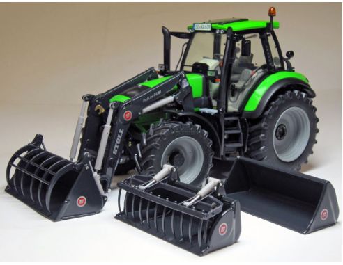 WEISE-TOYS WEIS1045 TRATTORE DEUTZ AGROTRON 6190 C/3 ACCESSORI 1:32 Modellino