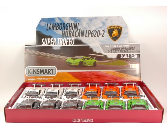KINSMART KT5389 LAMBORGHINI HURACAN LP620-2 SUPER TROFEO 1:36 Modellino