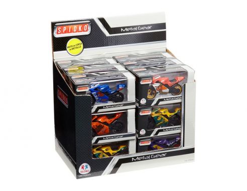 PRODUTTORI VARI GO7063 MOTO DIE CAST 1:24 RUOTA LIBERA Modellino