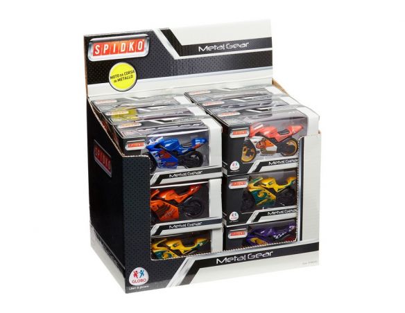 PRODUTTORI VARI GO7063 MOTO DIE CAST 1:24 RUOTA LIBERA Modellino