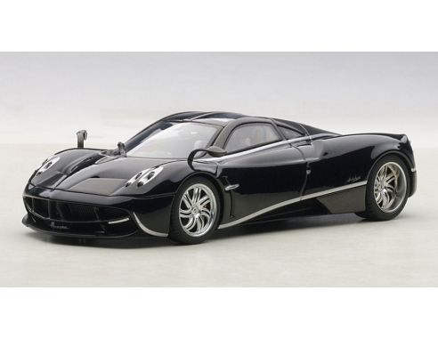 AUTOART AA58209 PAGANI HUAYRA 2012 BLACK W/SILVER STRIPRES 1:43 Modellino