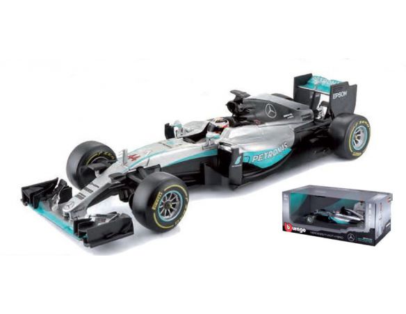 BBURAGO BU18001H MERCEDES AMG PETRONAS W07 HYBRID L.HAMILTON 2016 N.44 1:18 Modellino