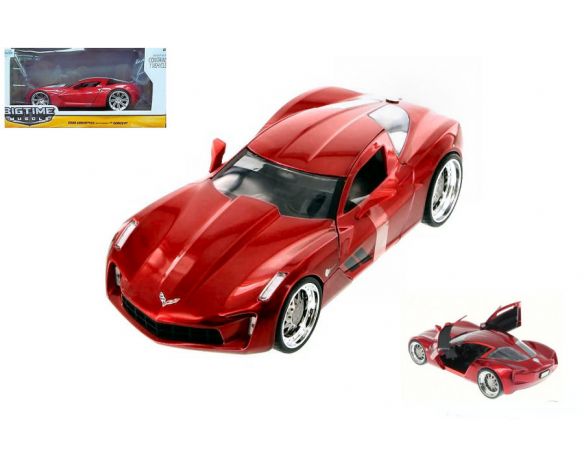 JADA TOYS JADA97467 CORVETTE STINGRAY CONCEPT 2009 ATOMIC RED 1:24 Modellino