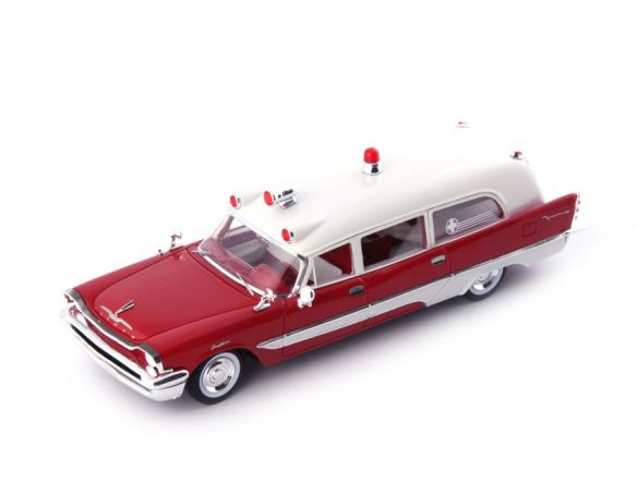 AUTOCULT ATC12010 DE SOTO FIRESWEEP MEMPHIAN AMBULANCE 1957 RED-WHITE 1:43 Modellino