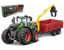 BBURAGO BU31653 FENDT 1050 VARIO TRACTOR + TRAILER + LOADER cm 23 Modellino