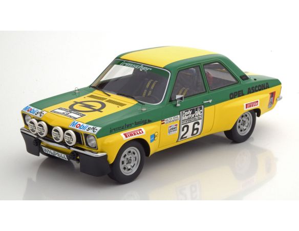 BOS MODEL BOS307 OPEL ASCONA A N.26 RET.RAC RALLY 1973 W.ROHRL-J.BERGER 1:18 Modellino
