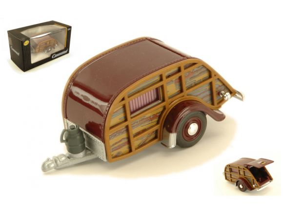 CARARAMA CA251PND-C-III CARAVAN WOODY BROWN/AMARANT 1:43 Modellino