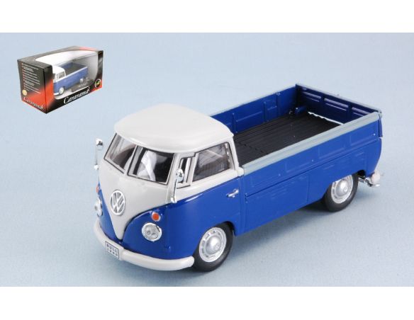 CARARAMA CA251PND5B VW T1 PICK UP 1960 BLUE/WHITE 1:43 Modellino